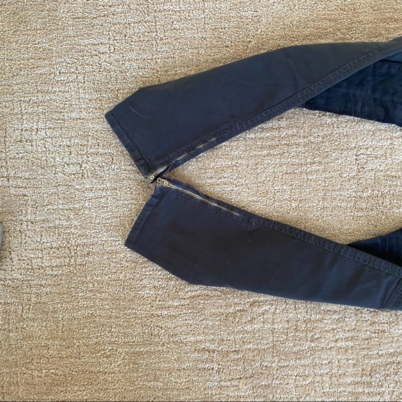 J Brand Charcoal Black/Grey Jodhpur Ankle Zip Skinny Shark Skin Pants - Picture 8 of 11